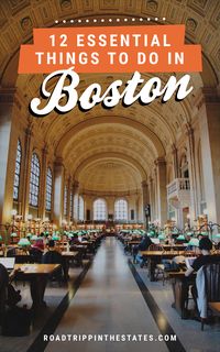 12 essential things to do in Boston! Click through for our city guide on Road Trippin' The States