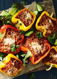 How to make Stuffed Capsicum with Bolognese