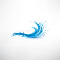 Blue water wave royalty free illustration