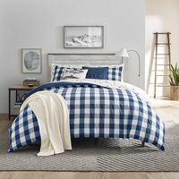 Twin Lakehouse Plaid Duvet Cover Set Blue - Eddie Bauer : Target