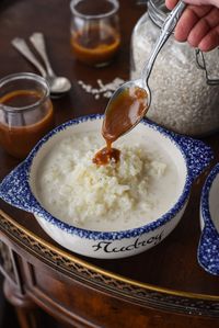 Riz au Lait with Caramel Sauce