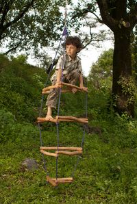 Wooden Playground Monkey Bars