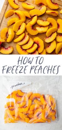 Learning how to freeze peaches means delicious, ripe peaches all year round! Follow these simple steps for frozen peaches that don't clump and aren't mushy!