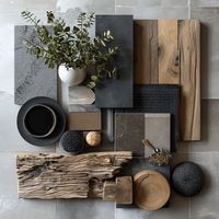 Want it all together?  Want it amazing?  That is what this flat lay showcases. It pulls together elements of a modern, moody, organic interior that will come together gorgeously. It just so happens, this is one of our signature styles.  Like it? Want it? No more questions. Give us a call.  #hillcountryglamour #modernorganic #urbanmodern #fullroominteriordesign