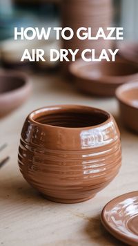 Glazing air dry clay can be tricky, especially if you're unsure which techniques work best for DIY clay projects. Learn simple tips to glaze air dry clay and elevate your clay crafts and pottery projects with a flawless finish. Save this pin to make your air dry clay projects shine every time!