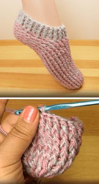 How To Crochet Slipper Socks - Free Pattern