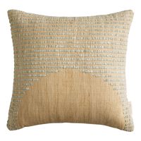 Green And Natural Semicircle Indoor Outdoor Throw Pillow - World Market