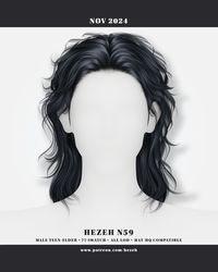 Mesh by Hezeh / TS4 In Game Hair Public Release on Dec 25, 2024