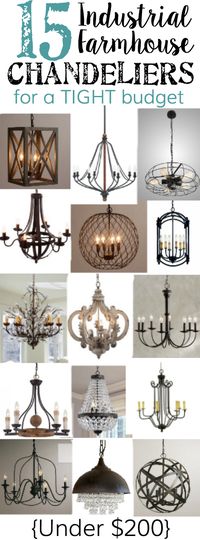 15 Industrial Farmhouse Chandeliers for a Tight Budget | blesserhouse.com