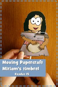 Miriam praising God, Israel crosses the Red Sea #kidmin #sundayschoolcrafts