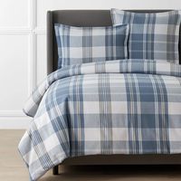 Oversized Plaid Velvet Flannel Duvet Cover | The Company Store