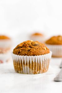 Healthy Pumpkin Morning Glory Muffins | Amy's Healthy Baking