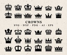 Princess Crown Clipart, Simple Crown Tattoo, Crown Clip Art, Crown Clipart, Crown Silhouette, Crown Svg, Crown King, Clock Tattoo Design, Heart Doodle