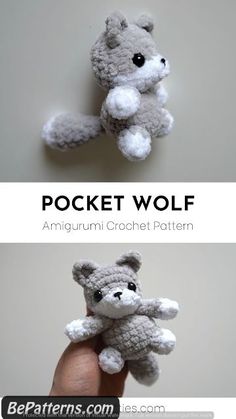 there is a crocheted stuffed animal that looks like a teddy bear