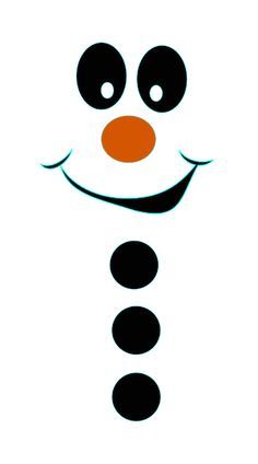 a close up of a snowman's face on a white background