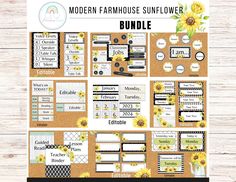 the modern farmhouse sunflower bundle is shown