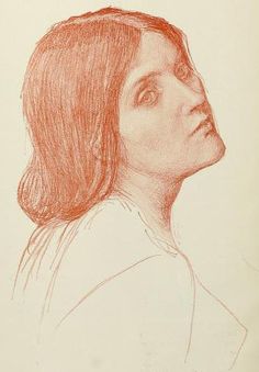 a pencil drawing of a woman's profile