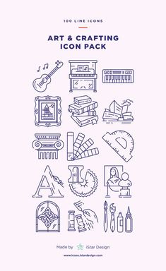 the art and crafting icon pack