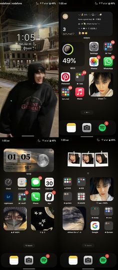 an iphone screen showing the home screen with icons and other things on it, including a man