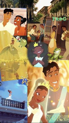 the princess and the frog from disney's animated movie