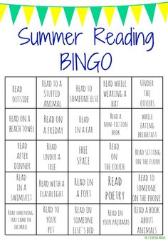 a printable summer reading bingo game with the words'read on, read in, read