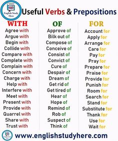 useful words and prepositions for english students to use in their writing workbook