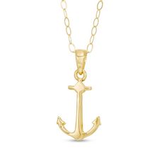 Nautical and nice, this anchor fashion pendant is a see-worthy look she'll adore. Crafted in warm 14K gold, this shimmering design is a smart anytime choice. Buffed to a brilliant luster, this pendant suspends along an 18.0-inch rope chain that secures with a spring-ring clasp. Elegant Yellow Gold Anchor-shaped Necklaces, Yellow Gold Nautical Anchor Jewelry, Zales Zales, Buddha Wall Art, Anchor Pendant, Fashion Pendant, Rope Chain, Christmas Sale, Accessories Jewelry