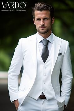 >>ORIGINAL ARTWORK AND CONTENT, PLEASE DO NOT COPY<< Men Suits, Suits For Man, White Three Piece Suit - Formal Wedding Tuxedo for Men, Formal Suit, Formal piece Wedding Suit, Double Breasted, Formal Fashion Slim Fit Suit. Elevate your style with this stunning men's white three-piece suit, the epitome of timeless sophistication. Crafted to perfection, this suit is designed for those who appreciate the finer details of formal fashion. 👔 Key Features: Premium Quality Material: Our suit is meticulo White Three-piece Groom Suit, Wedding Tuxedo For Men, Men Tailored Suit, Wedding Tuxedo, Formal Fashion, Tailored Suit