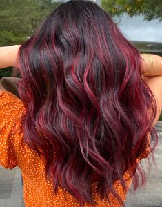 Cherry Hair Colors, Red Balayage Hair, Dark Red Hair Color, Cherry Red Hair, Red Ombre Hair, Cherry Coke, Wine Red Hair