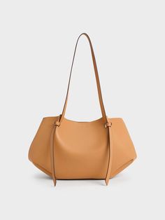 Toffee Calla Tote Bag - CHARLES & KEITH US Office Pilates, Chic Crossbody Bag, Classic Handbags, Bags Shop, Charles Keith, Clear Bags, Black Bag, Clothes Gift, Toffee