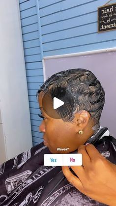 Finger Waves For Black Women Outfit, Finger Waves With Weave, Outfits With Fingerwaves, Finger Waved Pixie, Push Waves Short Hair, Short Hairstyle Women Black Woman Finger Waves, Pixie Finger Waves Black Women, Finger Wave Tutorial Long Hair, Soft Waves On Short Hair