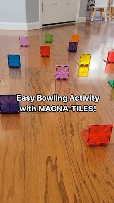 an image of easy bowling activity with magna - tiles