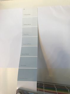 a white wall with several different shades of paint