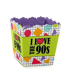 i love the 90's gift bag on white background with clipping for text