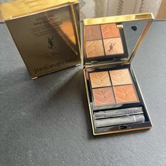 New In Box Ysl Beautiful!!! Couture Mini Clutch Eyeshadow Palette With Mirror Shade. 300 Kasbah Spices Fast Shipper!!! Ysl Eyeshadow Palette, Ysl Eyeshadow, Mirror Shade, Ysl Couture, Saint Laurent Makeup, Yves Saint Laurent Makeup, Yves Saint Laurent Couture, Trending Heels, Neutral Eyeshadow Palette