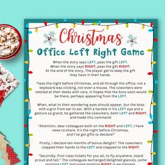 the christmas office let's night game is on display with other items around it