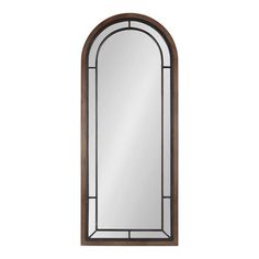 20" X 48" Audubon Arch Wall Mirror Rustic Brown - Kate & Laurel All Things Decor : Target