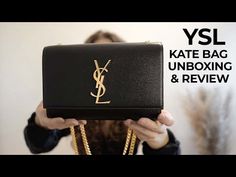 YSL KATE BAG SMALL | SAINT LAURENT HANDBAG UNBOXING & REVIEW Small Bag Outfit, Ysl Kate Bag, Ysl Kate, Kate Bags, Reversible Bag, Saint Laurent Handbags, Parisian Lifestyle, Black Bag, Party Bag