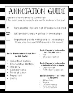 an annotation guide with black and white stripes on the bottom, text below