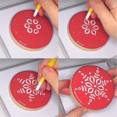 the process of making decorated cookies with icing