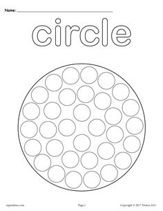 FREE Circle Do-A-Dot Printable Shape Coloring Pages, Circle Crafts, Dot Worksheets, Heart Coloring Pages, Shapes Preschool, Shapes Worksheets, Do A Dot, Preschool Valentines, Shapes Activities