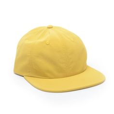 Nylon Floppy 6 panel hat  Flat visor Mellow Yellow Color Black Buckle clip backing Made in Canada Cheap Yellow Cap, Cheap Yellow Summer Baseball Cap, Nylon Streetwear Cap, Nylon Cap For Streetwear, Flat Brim Nylon Hat For Streetwear, Spring Outdoor Six-panel Baseball Cap, Adjustable Flat Brim Sun Hat For Streetwear, Nylon Flat Brim Hat For Streetwear, Nylon Snapback Hat, One Size Fits Most