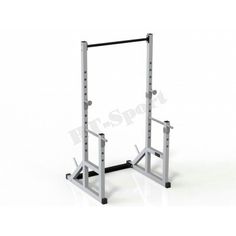 the squat machine stands on wheels and is ready to be used in any gym area