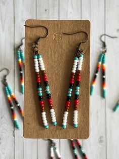 Western Beaded Earrings Western Boho Earrings Western Fringe Earrings - Etsy How To Make Earrings For Beginners, Western Beaded Earrings, Fringe Earrings Diy, Jean Jewelry, Beadwork Ideas