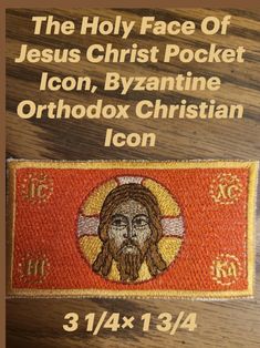 Carry the divine presence with you wherever you go with our exquisite pocket icon – The Holy Face of Jesus Christ. Measuring at 3 1/4 x 1 3/4 inches, this Byzantine Orthodox Christian masterpiece is a visual testament to faith and spirituality. Crafted with meticulous detail, the icon captures the serene and powerful expression of The Holy Face of Jesus Christ, inviting moments of reflection and connection in your daily life. Slip it into your pocket, allowing the sacred imagery to serve as a c Holy Face Of Jesus, Jesus Face, Orthodox Icons, The Divine, Columbus, Daily Life, Jesus Christ