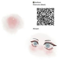 an image of two eyes with qr code in the middle and one eye closed