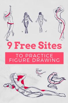 the front cover of 9 free sites to practice figure drawing