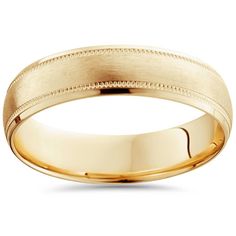 men's wedding band in yellow gold