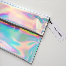 Holographic Fashion, Holographic Bag, Holography, Oil Slick, Straw, Lookbook, Ootd, Wallet, My Style