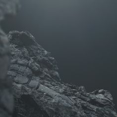 a black and white photo of some rocks